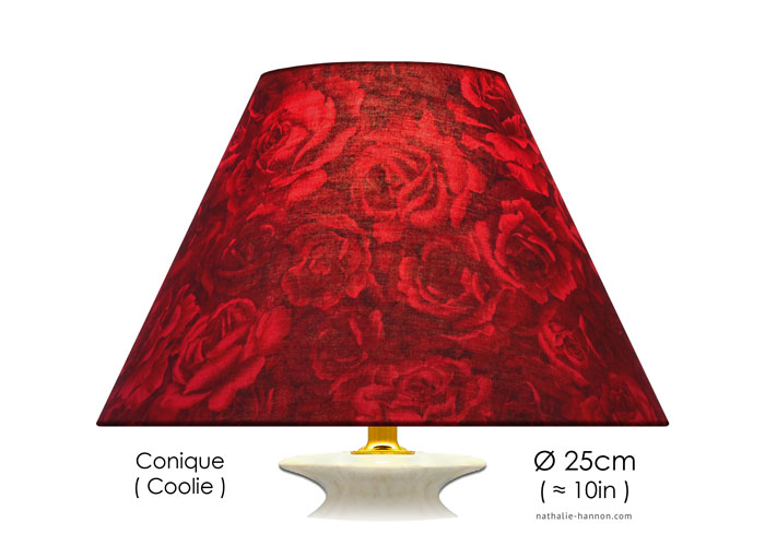 Lampshade Roses - Rouge Rubis