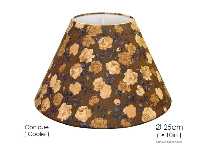 Lampshade Petites Roses - Brun