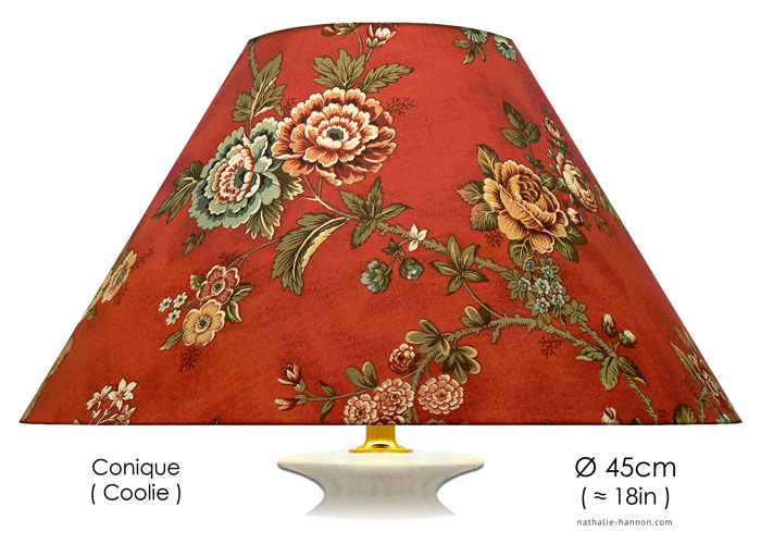 Lampshade Floral Art - Red