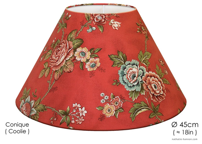 Abat-jour Floral Art - Red