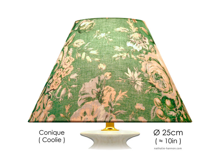 Lampshade Fleurs - Vert Ancien