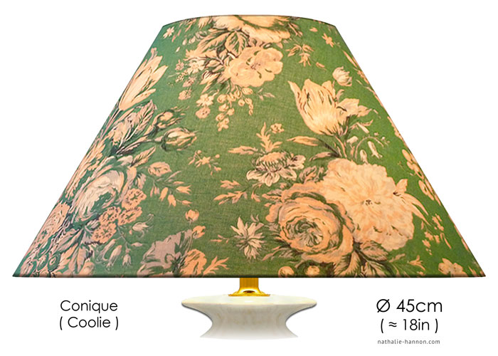 Lampshade Fleurs - Vert Ancien