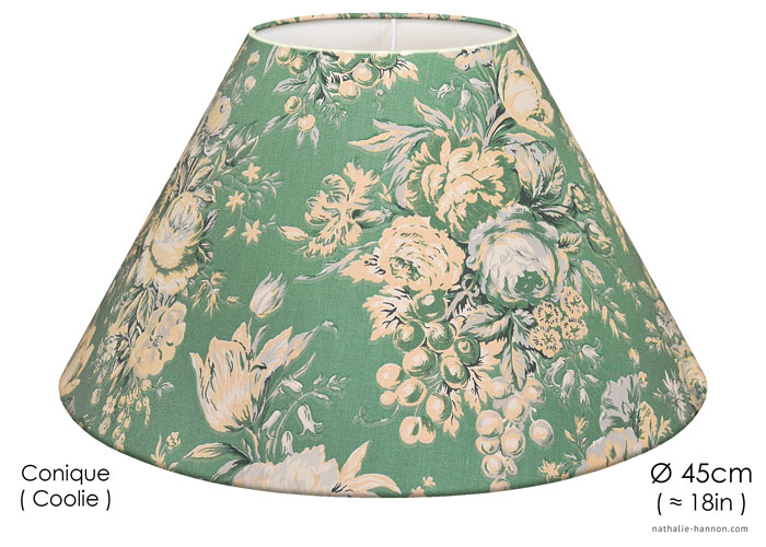 Lampshade Fleurs - Vert Ancien