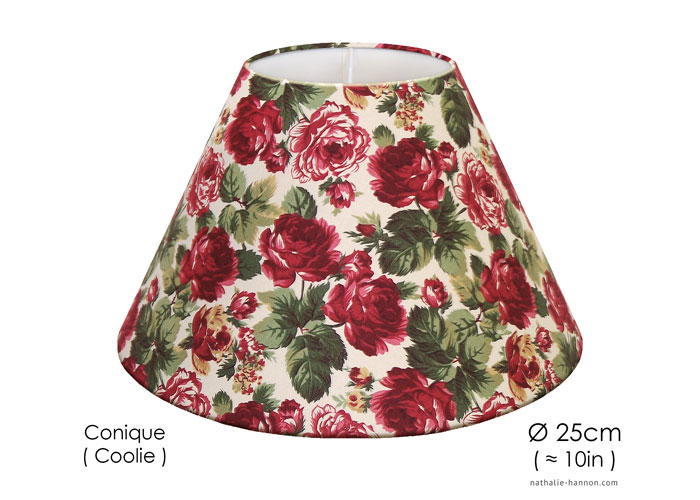 Lampshade Roses - Burgundy Red