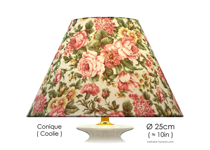 Lampshade Floral Rose et Vert