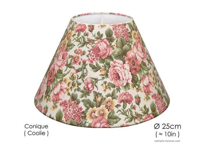 Lampshade Floral Rose et Vert