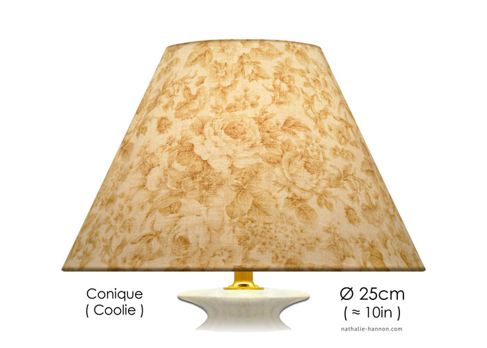 Lampshade Floral Beige et Ivoire