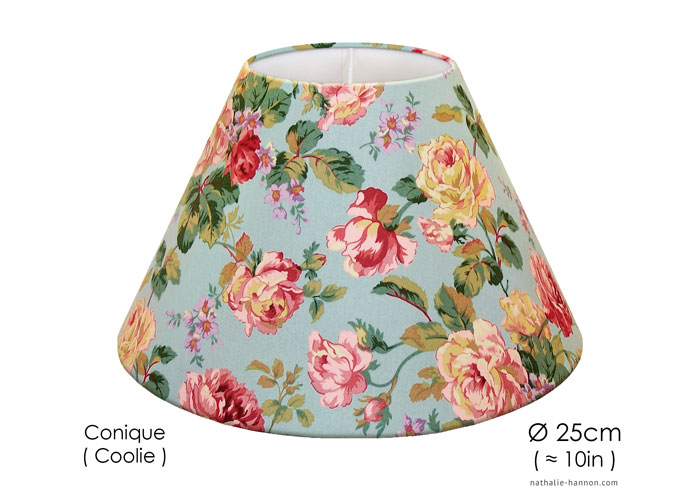 Lampshade Romantic Flowers - Blue