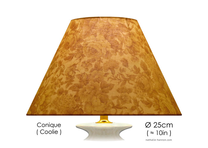 Lampshade Floral Jaune Ocre