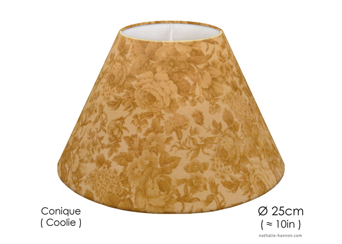 Lampshade Floral Jaune Ocre