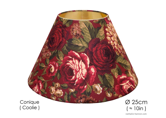 Lampshade Winter Floral - Burgundy