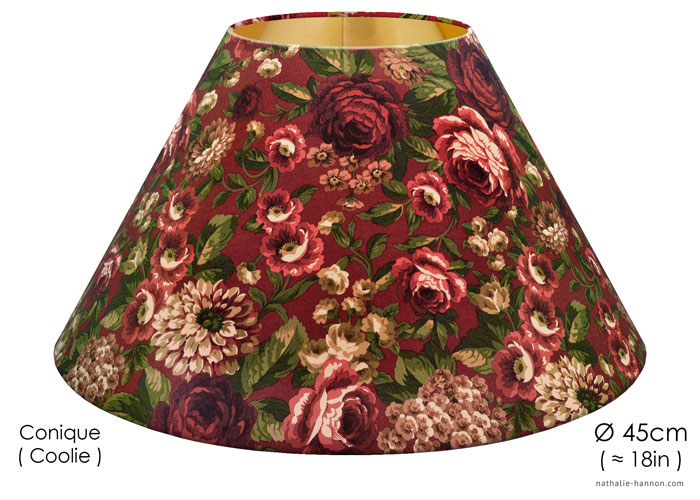 Lampshade Winter Floral - Burgundy