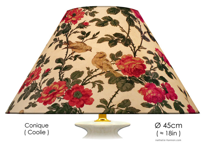 Lampshade Birds and Roses