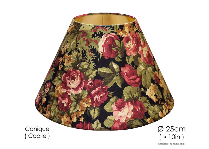 Lampshade Winter Floral - Black