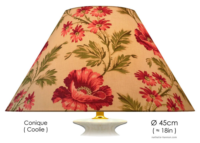 Lampshade Floral - Beige Corail