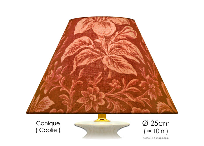 Lampshade Floral Art - Burgundy