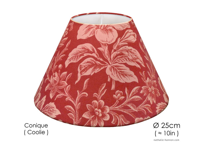 Lampshade Floral Art - Burgundy