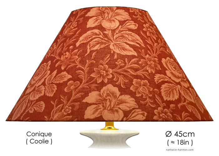 Lampshade Floral Art - Burgundy