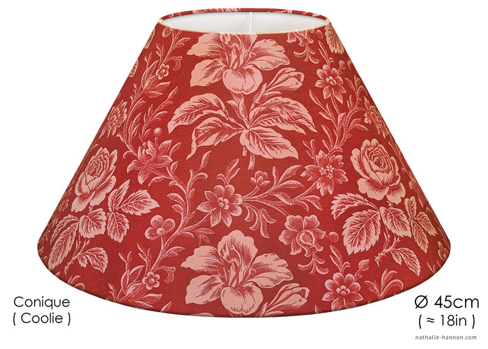 Lampshade Floral Art - Burgundy