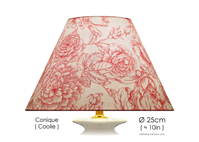 Lampshade Décor Fleuri Rouge