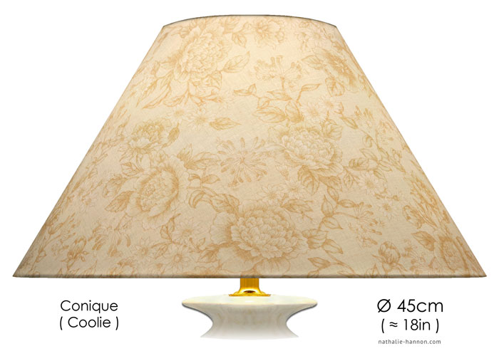 Abat-jour Fleuri Beige