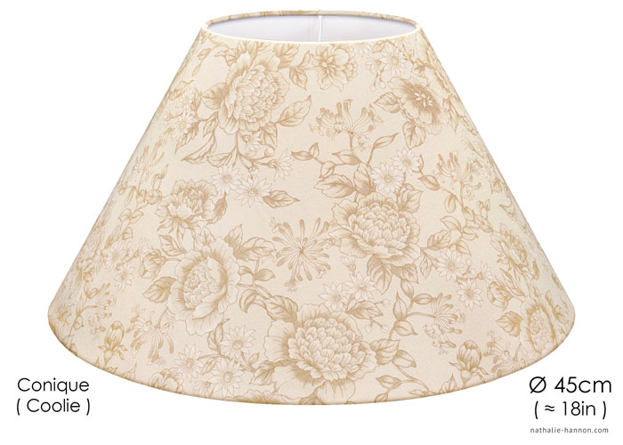 Abat-jour Fleuri Beige