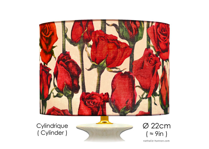 Lampshade Roses et Tiges