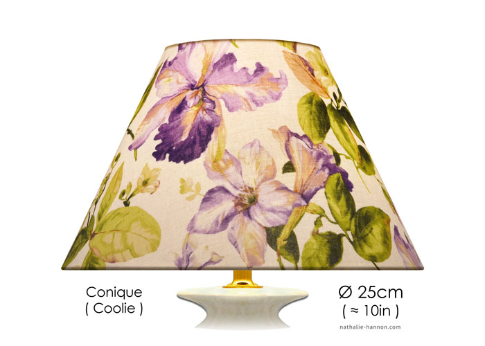 Lampshade Fleurs de Lys - Violet