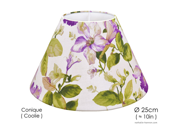 Lampshade Fleurs de Lys - Violet