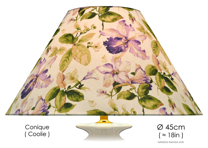 Lampshade Fleurs de Lys - Violet