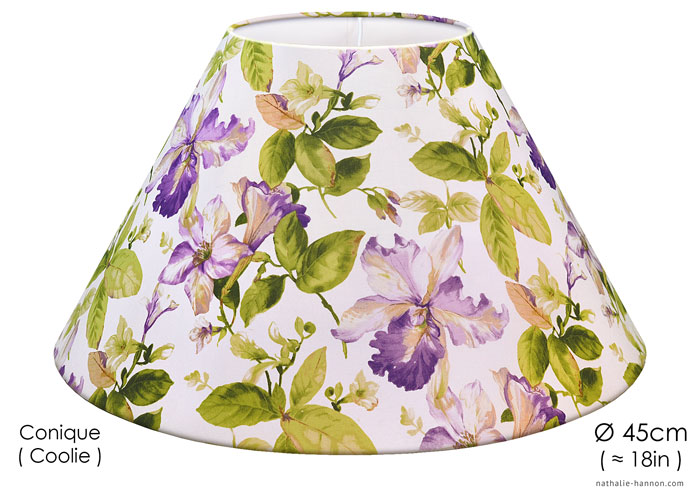 Lampshade Fleurs de Lys - Violet