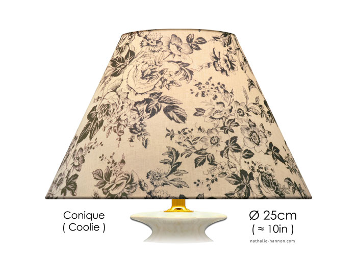 Lampshade Gray Florals