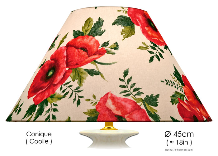 Lampshade Poppy Bouquet