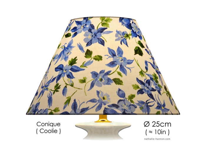 Lampshade Ancolies Bleu