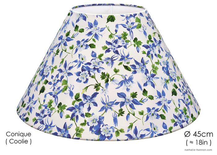 Lampshade Ancolies Bleu