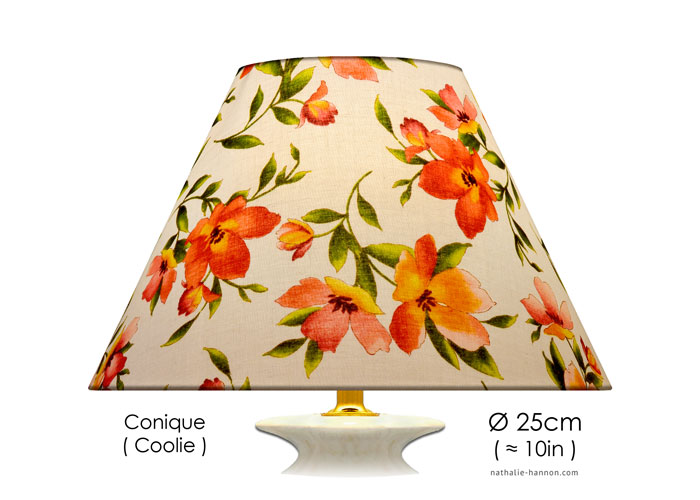 Lampshade Floral Blooms - Orange