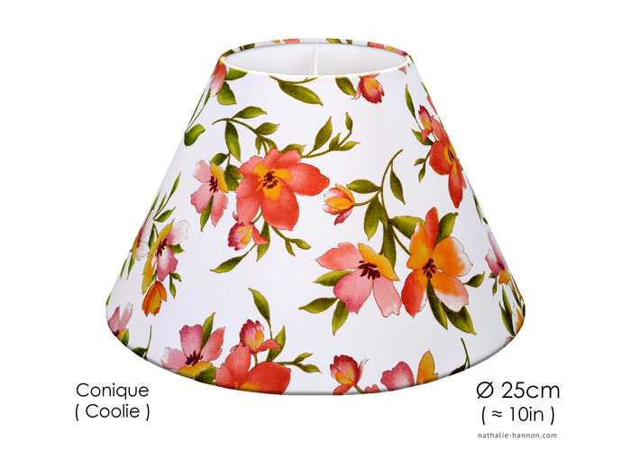 Lampshade Floral Blooms - Orange