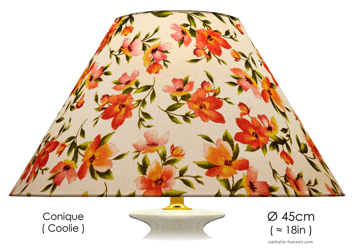 Lampshade Floral Blooms - Orange