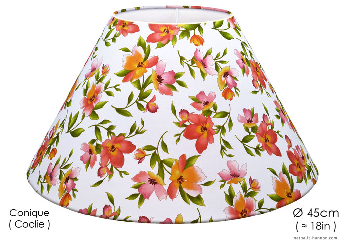 Lampshade Floral Blooms - Orange