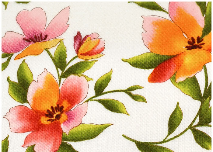 Lampshade Floral Blooms - Orange
