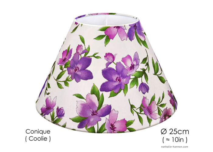 Lampshade Floral Blooms - Purple