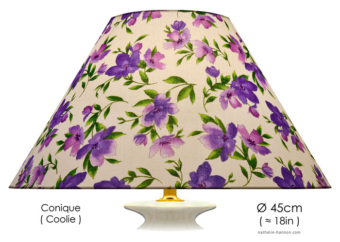 Lampshade Floral Blooms - Purple