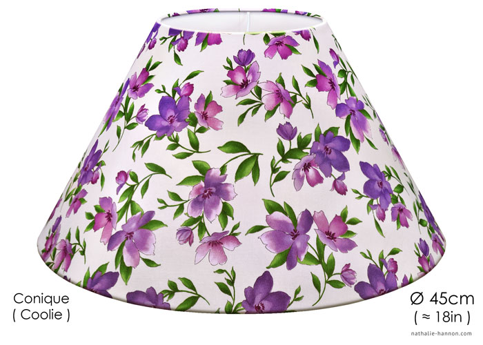 Lampshade Floral Blooms - Purple