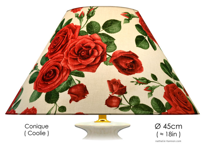 Lampshade Elegant Red Roses