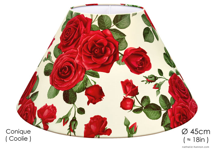 Lampshade Elegant Red Roses