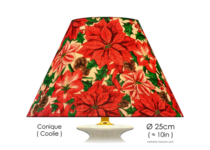 Lampshade Poinsettias at Christmas