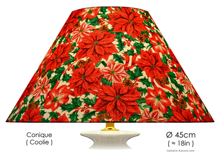 Lampshade Poinsettias at Christmas