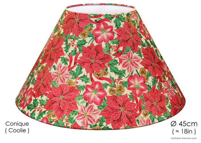 Lampshade Poinsettias at Christmas