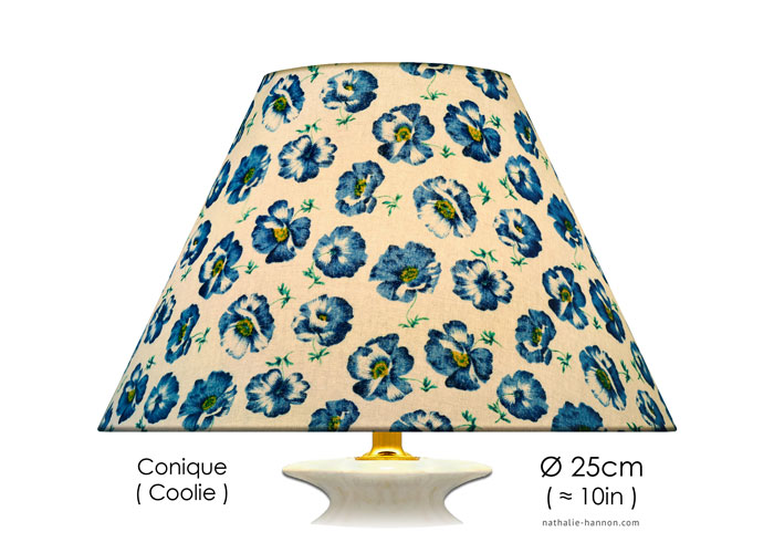 Lampshade Blue Poppies