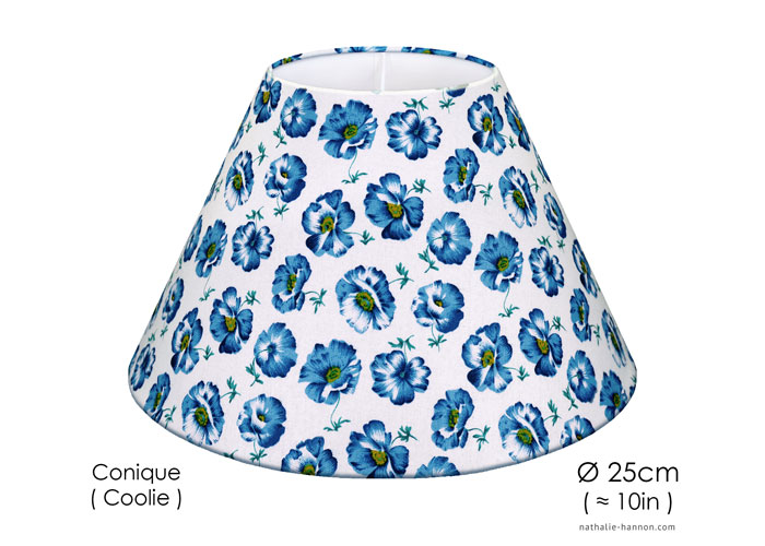 Lampshade Blue Poppies
